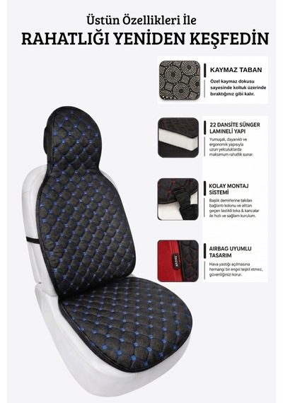Oto Koltuk Minder Seti Terletmez Kolay Montaj Universal Koruyucu Kılıf Kumaş 27935605