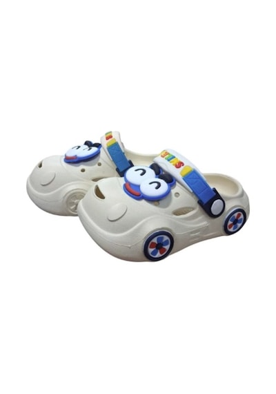 Calx Unisex Araba Figürlü Kaydırmaz Taban Terlik Sandalet Bnt8150 Bej