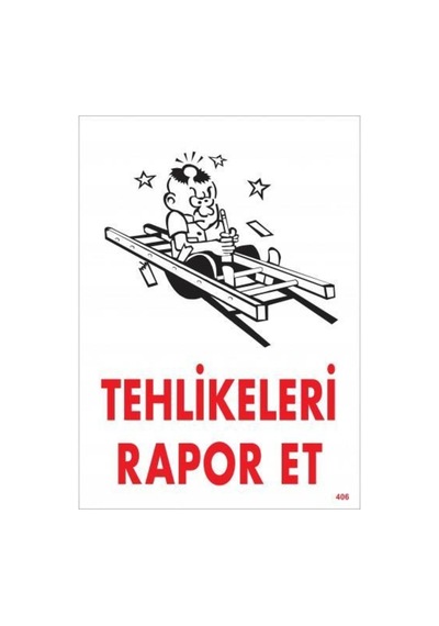 Tehlikeleri Rapor Et Uyarı Levhası 25X35 Kod:406
