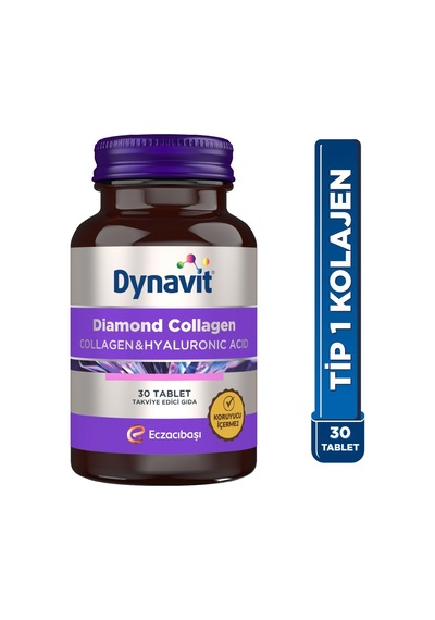Dynavit Diamond Collagen&hyaluronic Acid Complex 30 Tablet - Saç&cilt&tırnak - Hidrolize Peptit Tip 1 Balık Kolajeni, Hyaluronik