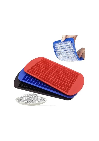 Kırmızı Mini Küp Şekilli 160"lı Silikon Buz Kalıbı Silikon Diğer