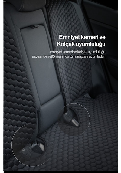 Honda Civic Fc5 Uyumlu Ön Arka Tay Tüyü Koltuk Minderi -7 Parça