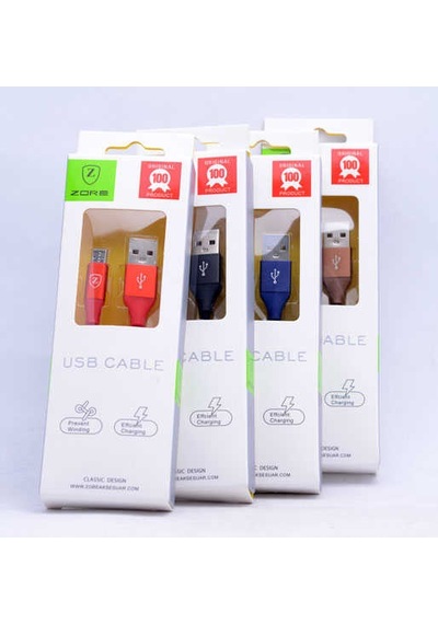 Kahverengi Metal Uçlu 8600 Micro Usb Kablo-zore