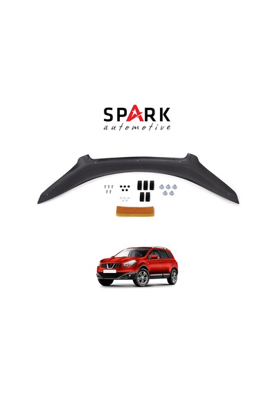 Nissan Qashqai 2010-2013 Yıl Aralığı Uyumlu Kaput Rüzgarlığı 4mm Siyah