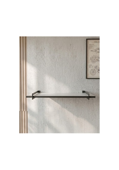 Çok Amaçlı Dekoratif Duvar Rafı Modern Tasarım, Kolay Montaj, 60x38 Cm Beyaz - 884216197 Beyaz