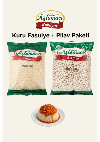 Kuru Fasulye + Pilav Paketi 8 Mm Kuru Fasulye + Osmancık Pirinç