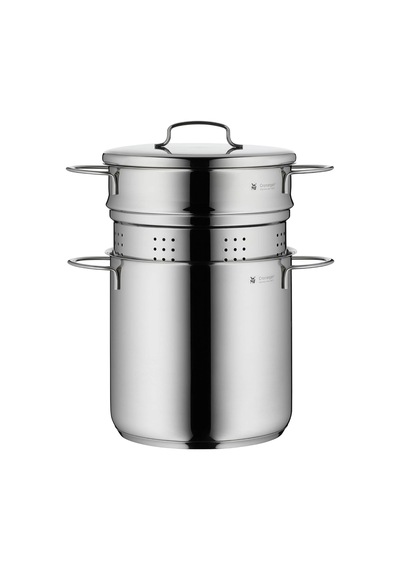 Mini Makarna Tenceresi, 18 Cm, 3 L, Metal Kapaklı Ve Süzgeç Sepetli, Cromargan Yüksek Kaliteli Parlak Paslanmaz Çelik, İndüksiyon Uyumlu, İstiflenebilir Belirtilmemiş