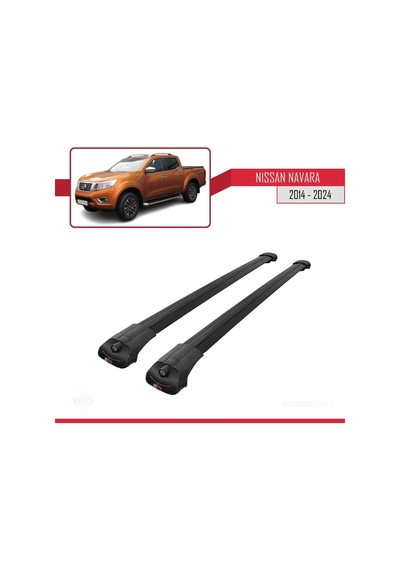 Nissan Navara 2014 Ve Sonrası İle Uyumlu Ace-1 Ara Atkı Tavan Barı Siyah