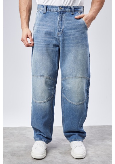 Cedy Denim Cedy Denım Yüksek Kalite Erkek Yüksek Bel Skater Baggy Jeanpantolon C362 Açık Mavi
