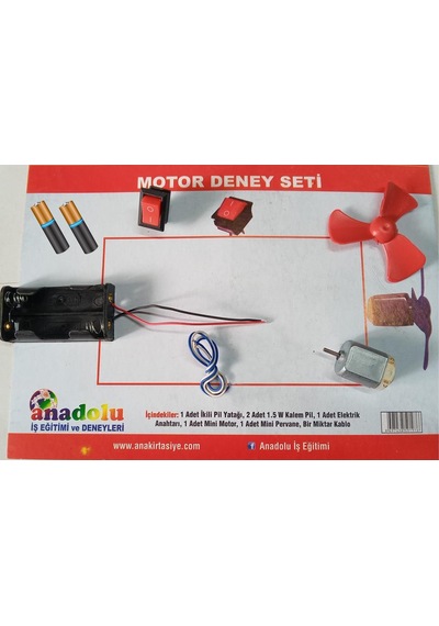 Motor Deney Seti - Ortookul Deney Seti Fen Dersi Deneyi Elektirik Deneyi
