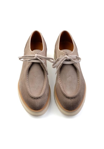 Bambi Gri Hakiki Deri Erkek Loafer Ayakkabı E01901404602 Gri