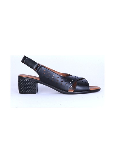 Moda Ayakkabı 548 Kadın 5cm Topuklu Sandalet Ayakkabı Siyah