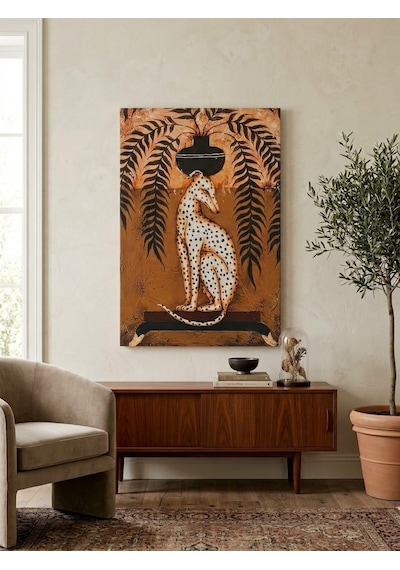 Tablo 60x90 Cm Büyük Boy Kafe Ve Salon Hediyelik Duvar Aksesuarı Açık Bej