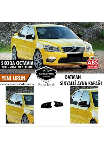 Skoda Octavia Mk2 A5 Facelift 2009-2013 Batman Yarasa Ayna Kapağı