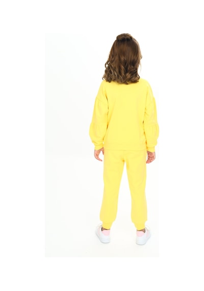 Toontoy Kids Toontoy Kız Çocuk Deniz Kabuğu Nakışlı Eşofman Takım Koyu Sarı