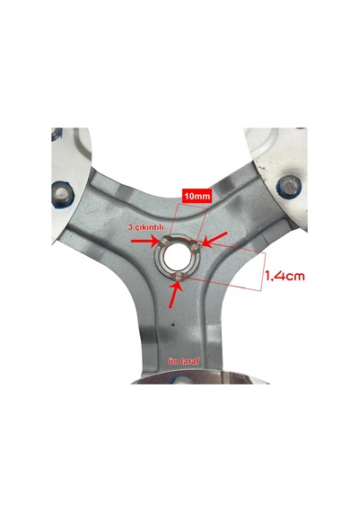 Çok Marka İle İle Uyumlu Mil Çapı 10mm/stf-2010 Metal Vantilatör Pervanesi