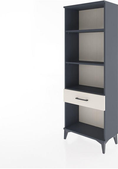 Arges Dolap 3 Raflı Tek Çekmeceli 60x30x163 Antrasit-aytaşı Antrasit
