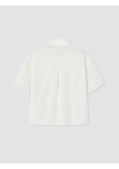 Lcw Vision Beyaz Oversize Poplin Kadın Gömlek