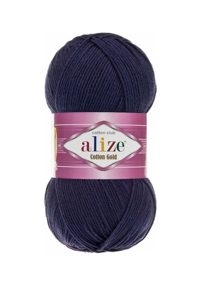 Cotton Gold Pamuk El Örgü İpi 58 Lacivert 100 Gr. 330 Mt. 019 (Lacivert)