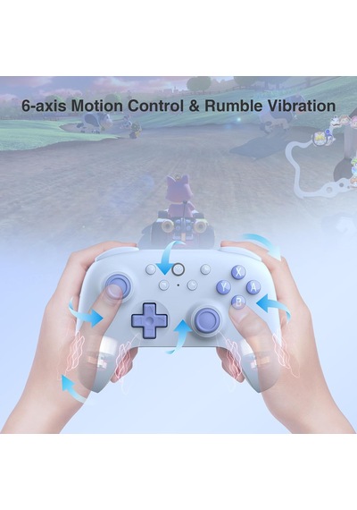 Ultimate 2c Bluetooth Controller For Switch 2, Switch/oled/lite, Hall Effect Joysticks, Non-linear Digital Triggers, Remappable L4/r4 Bumpers, 6-axis Motion, Rumble Vibration Blue