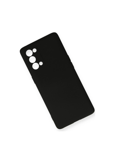 Ilkeshop Newface Oppo Reno 5 Pro Kılıf Nano İçi Kadife Silikon - Siyah Sıyah
