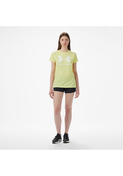 Under Armour Sportstyle Logo Ss Kadın Sarı T-shirt 1356305 SARI