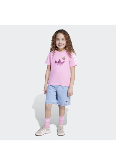 Adidas Jz9943 Tee D Short Set Çocuk Eşofman Takımı Pembe