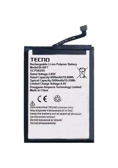 Tecno Spark 8 Batarya Pil  Batarya