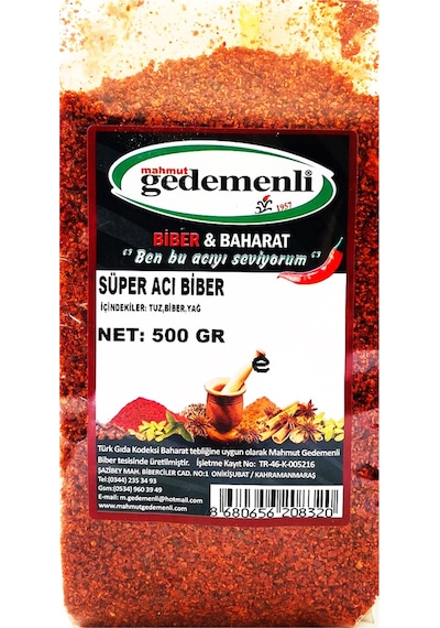 Mahmut Gedemenli Süper Acı Biber 500 G
