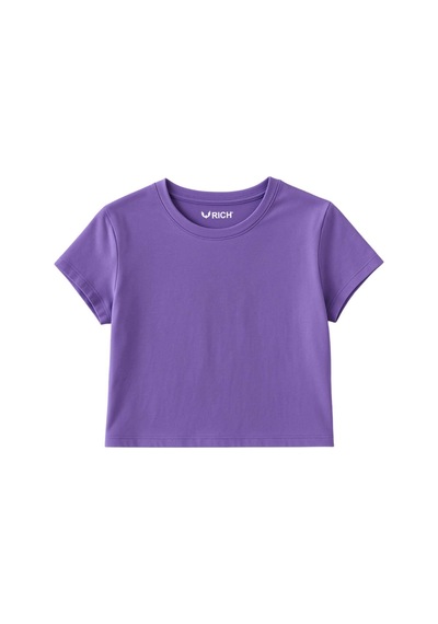 Kadın 4'lü Paket Oversize Crop Tişört %100 Pamuk Bisiklet Yaka T-shirt Çok Renkli