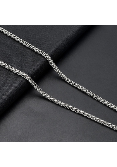 Chavin 50 Cm. 3/4 Mm. Burgu Çelik Erkek Zincir Kolye Dg34 Gümüş Chavin 50 Cm. 3/4 Mm. Burgu Çelik Erkek Zincir Kolye Dg34 Gümüş