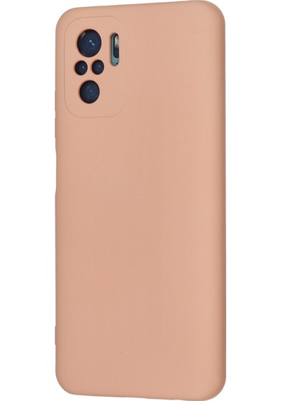 Newface Xiaomi Redmi Note 10 Kılıf Nano İçi Kadife Silikon - Pudra pudra