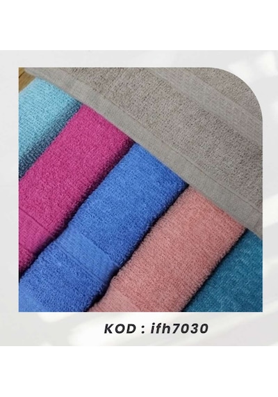 Bilmar El Ve Yüz Bordür Havlusu Ekonomik 40 X 80 Cm X 6 Adet Çok Renkli