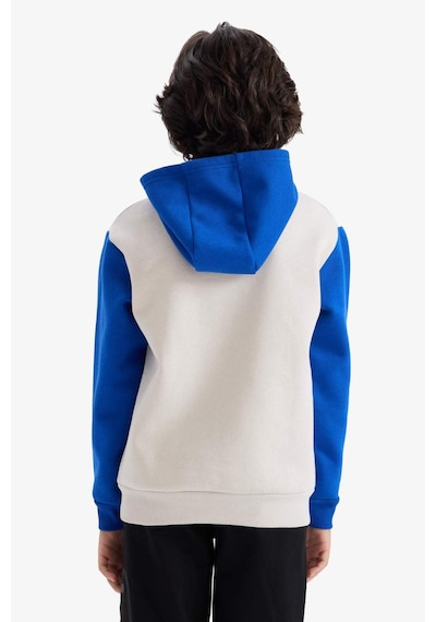 Defacto Erkek Çocuk Kapüşonlu Baskılı İçi Yumuşak Tüylü Sweatshirt G5651a825cwgr492 Gri-gr492