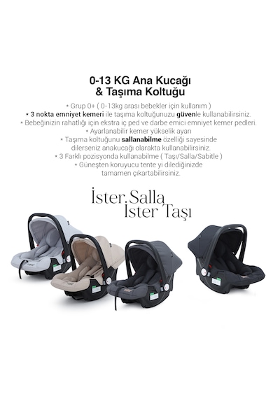 Huggy Mate 5 İn 1 Çift Yönlü Travel Bebek Arabası