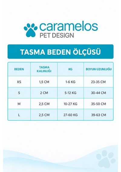 Caramelos İsimli Köpek Tasması, Ayarlanabilir Yavru, Mini, Orta Ve Büyük Irk Köpek Tasması, Siyah