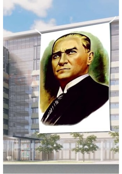 Bayrak Atatürk Portre 200x300cm Raşel Dijital Baskı Bayrak Diğer