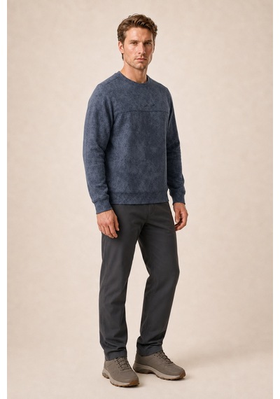 Redline Continu Erkek Kışlık Regular Fit Kışlık Bisiklet Yaka Sweatshirt Füme