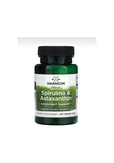 Organic Spirulina & Astaxanthin 120 Veggie Tablet