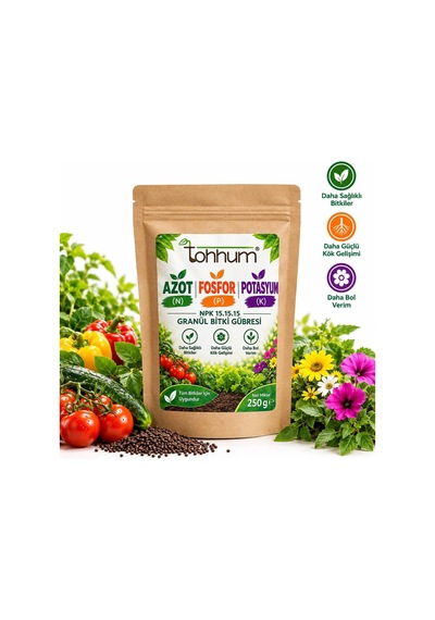 Lexroo Azot Fosfor Potasyum Gübre Npk 15.15.15 Granül Bitki Gübresi 250 G