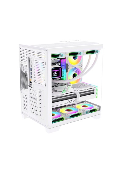 Infinity 7x Argb Fan Kumanda Ve Kontrolcü Atx Boş Bilgisayar Kasası Beyaz