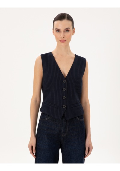 Pierre Cardin Kadın Lacivert Yelek Dokuma 50296067-vr033 Lacivert