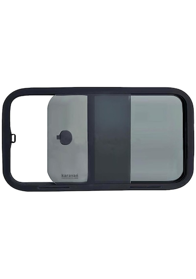 Sürgülü Karavan Camı 100x50cm Oval Köşe Yerli-76 Çok Renkli