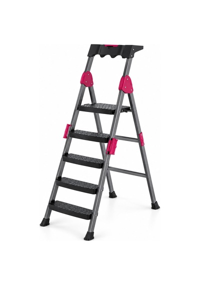 4+1 Basamaklı Metal Merdiven 150 Kg 1 Adet