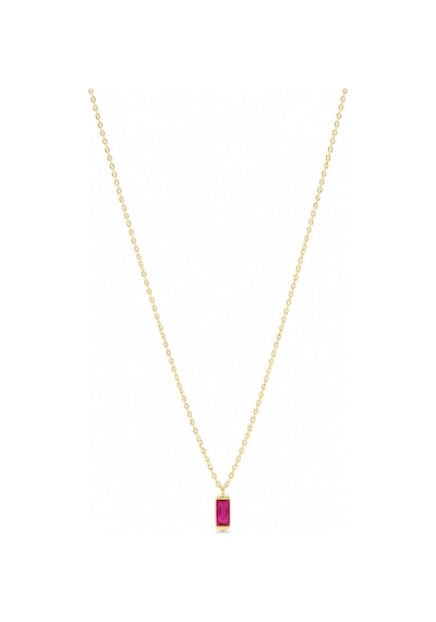 14 Ayar Altın Mor Ren Hediyelik Minimal Kolye 1011 Gold