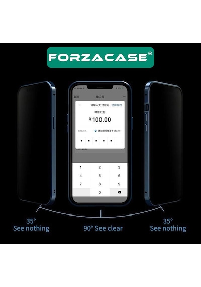 Forzacase Xiaomi Redmi Note 13 4g İçin Privacy Hayalet Tam Kaplar Cam Ekran Koruyucu - Fc292