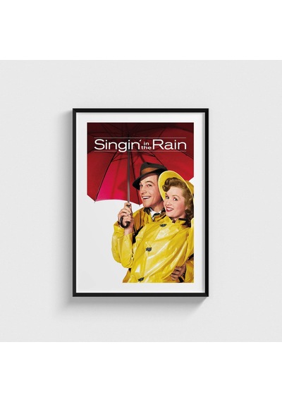 Singin İn The Rain 1952 Film Posteri Tablo Çerçeveli Poster Duvar Dekorasyonu Siyah Çerçeveli Tablo Siyah Çerçeveli Tablo Dn11d343sıyah