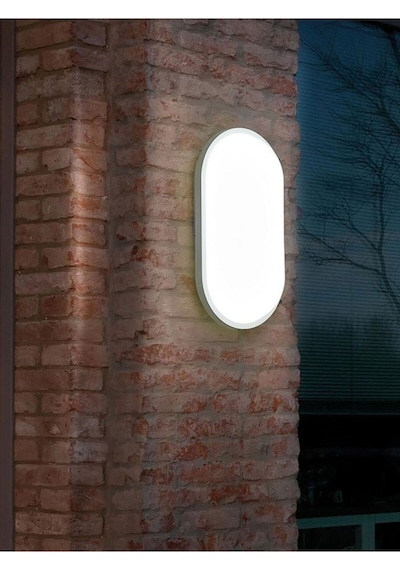 Balkon Lambası Teras Lambası Oval Duvar Lambası 20 Watt Beyaz Işık Banyo Lambası Tavan Lambası Soğuk Beyaz
