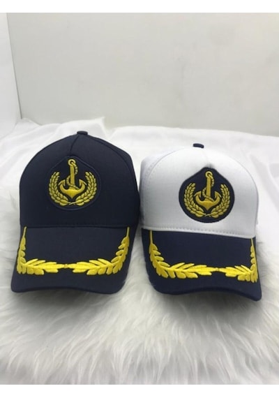 Unisex Kaptan 2'Li Takım Şapka Çok Renkli