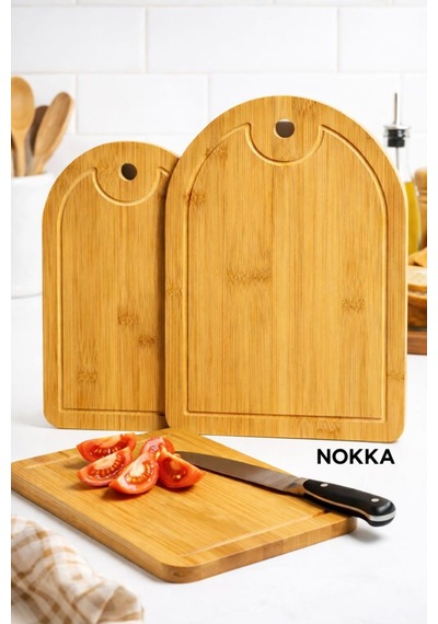 2 Li Bambu Oval Kesim Tahtası Seti- Sunum Seti Diğer